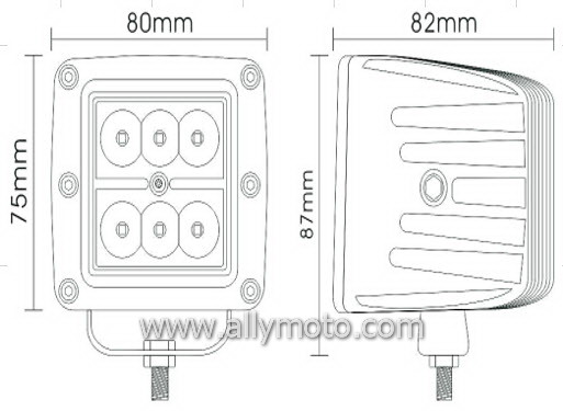 18W LED Driving Light Work Light 1014